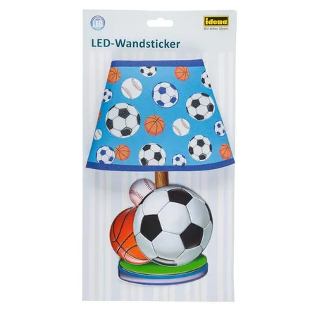 Idena LED Wandsticker Lampe Fußball, ca. 31 x 18 cm