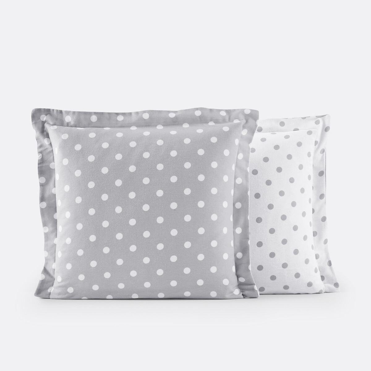 LA REDOUTE INTERIEURS<br>Fronha de flanela com estampa de bolinhas, Clarisse
