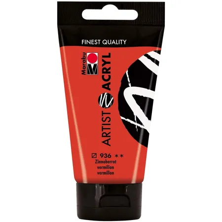 Marabu Artist Acryl, Zinnoberrot 936, 75 ml