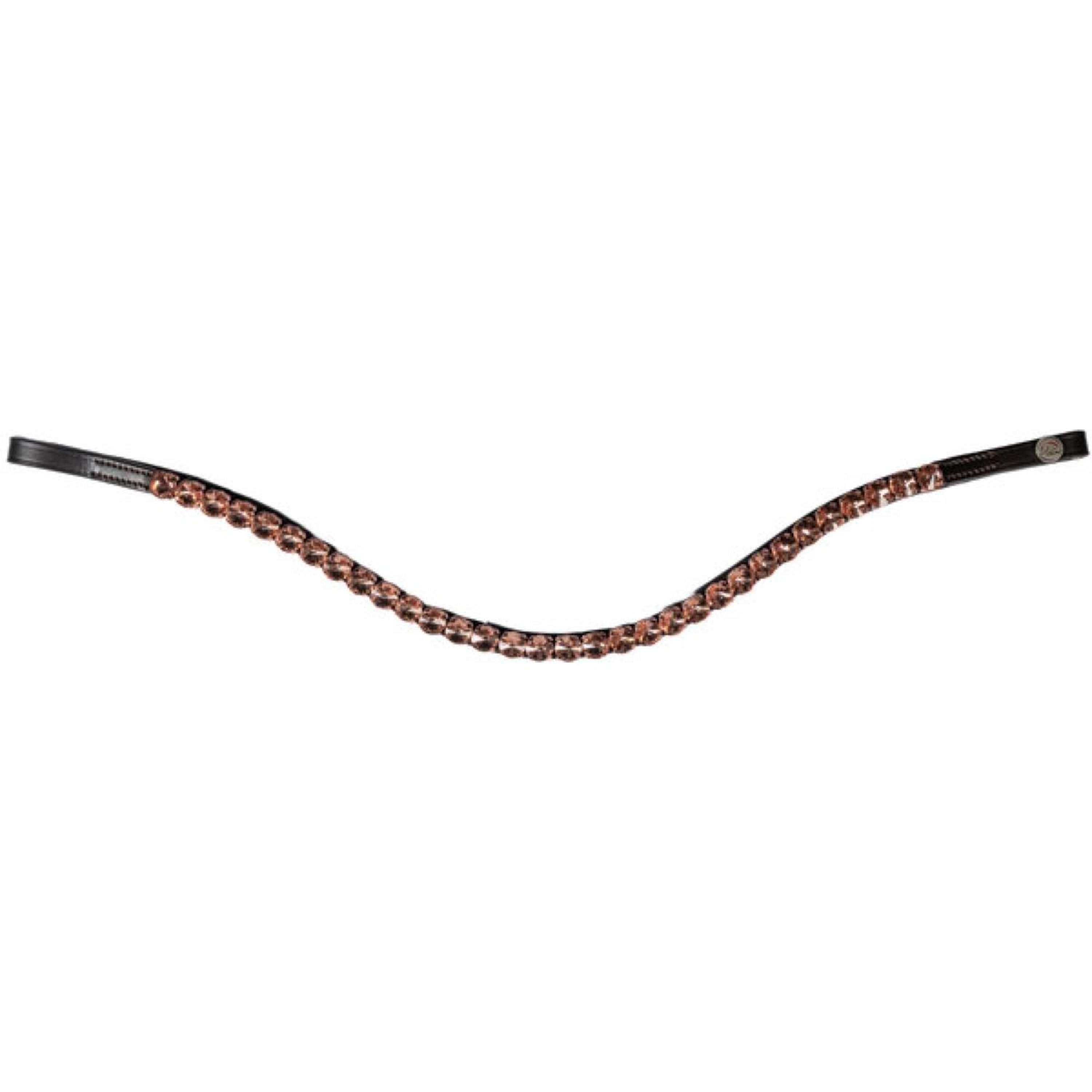 HKM Frontriem Rosegold Glamour Bruin/Rosegoud