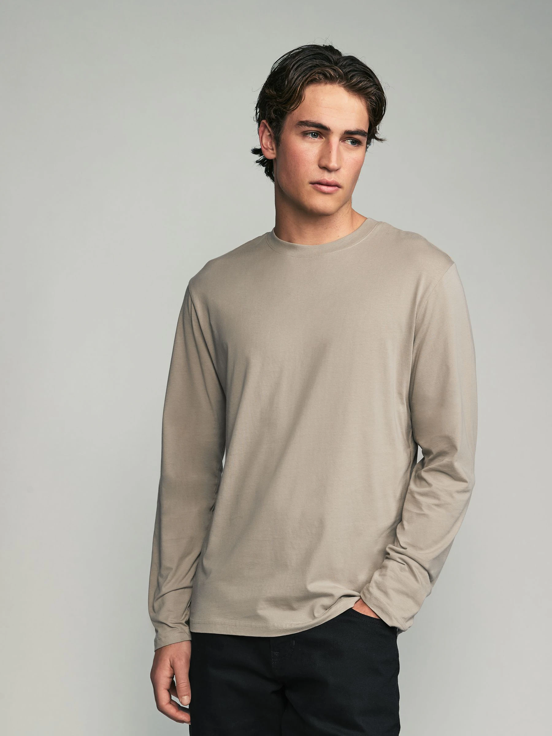 Neutraal - Normale Pasvorm - verpakking van 5 regular-fit T-shirts met lange mouwen van 100% katoen