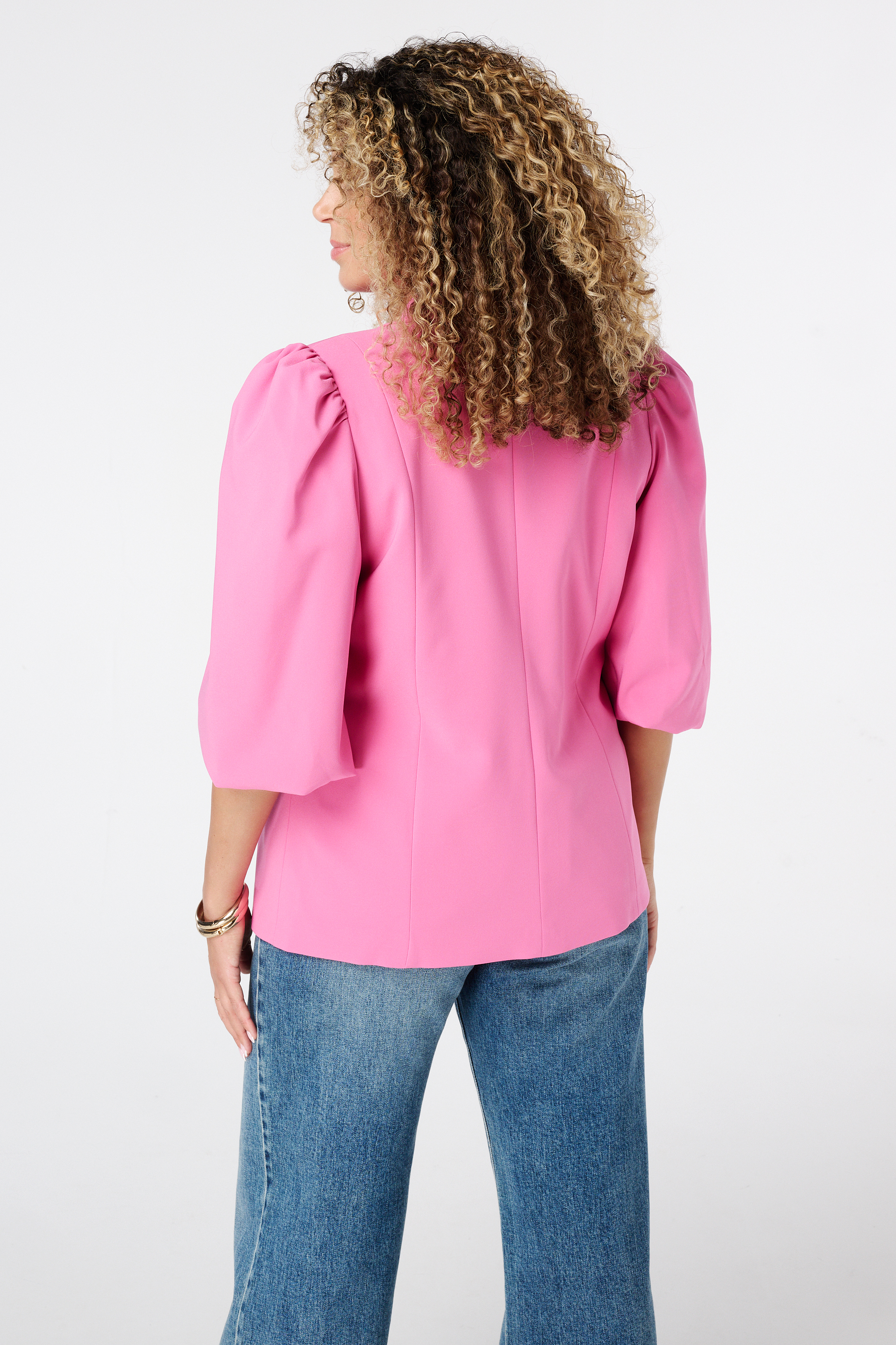 Blazer met pofmouwen Pink