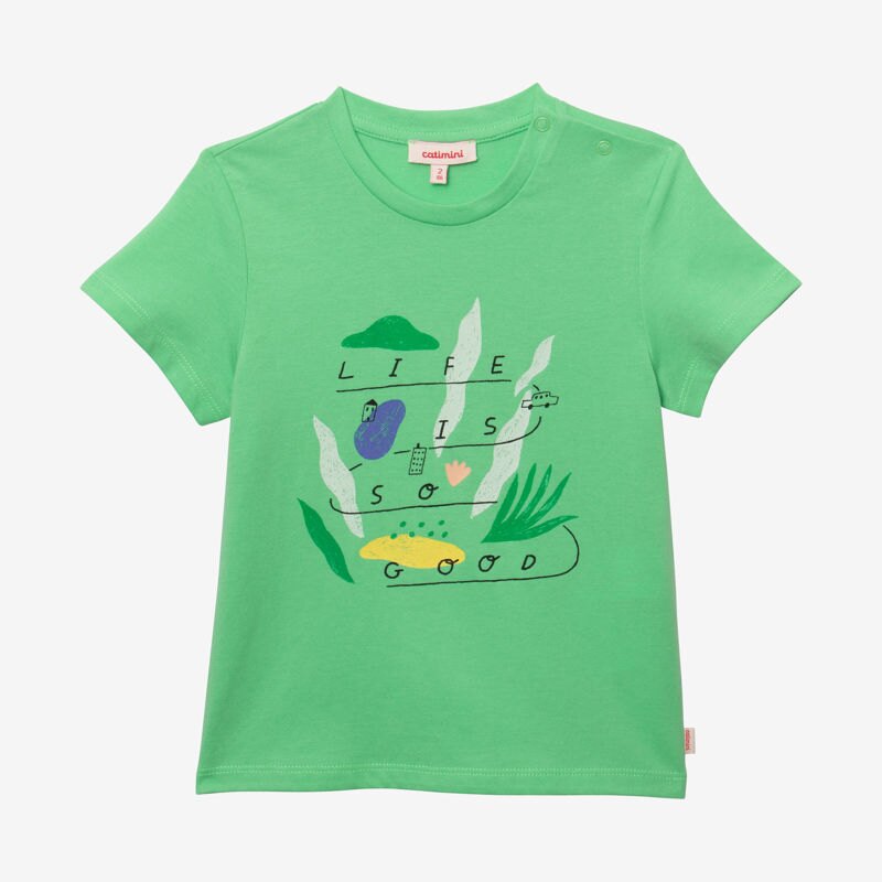 T-shirt bébé garçon voiture vert Catimini Vert