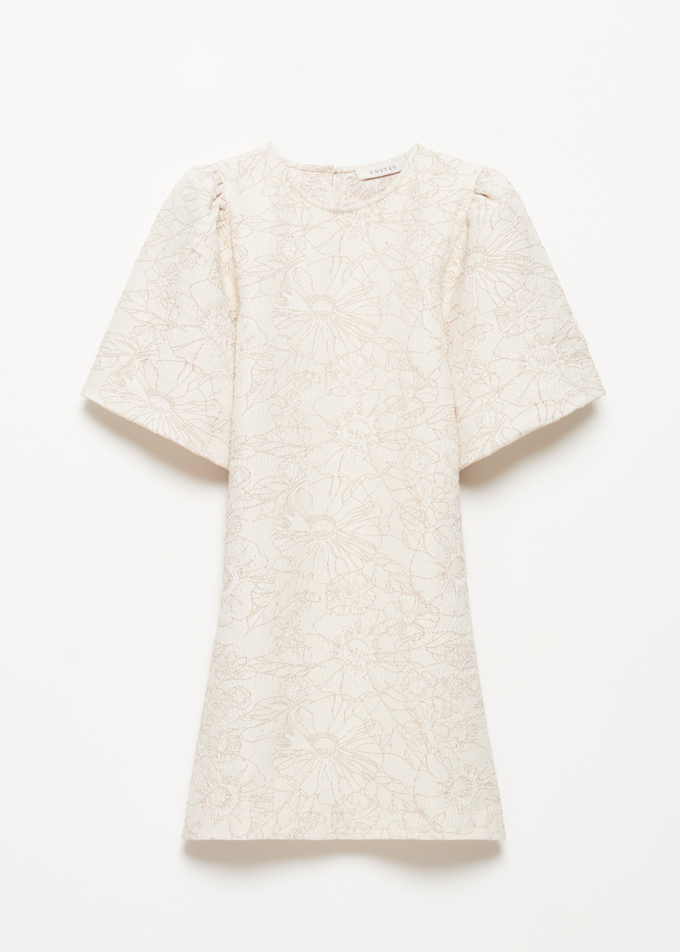 Jacquard bloemen jurk
