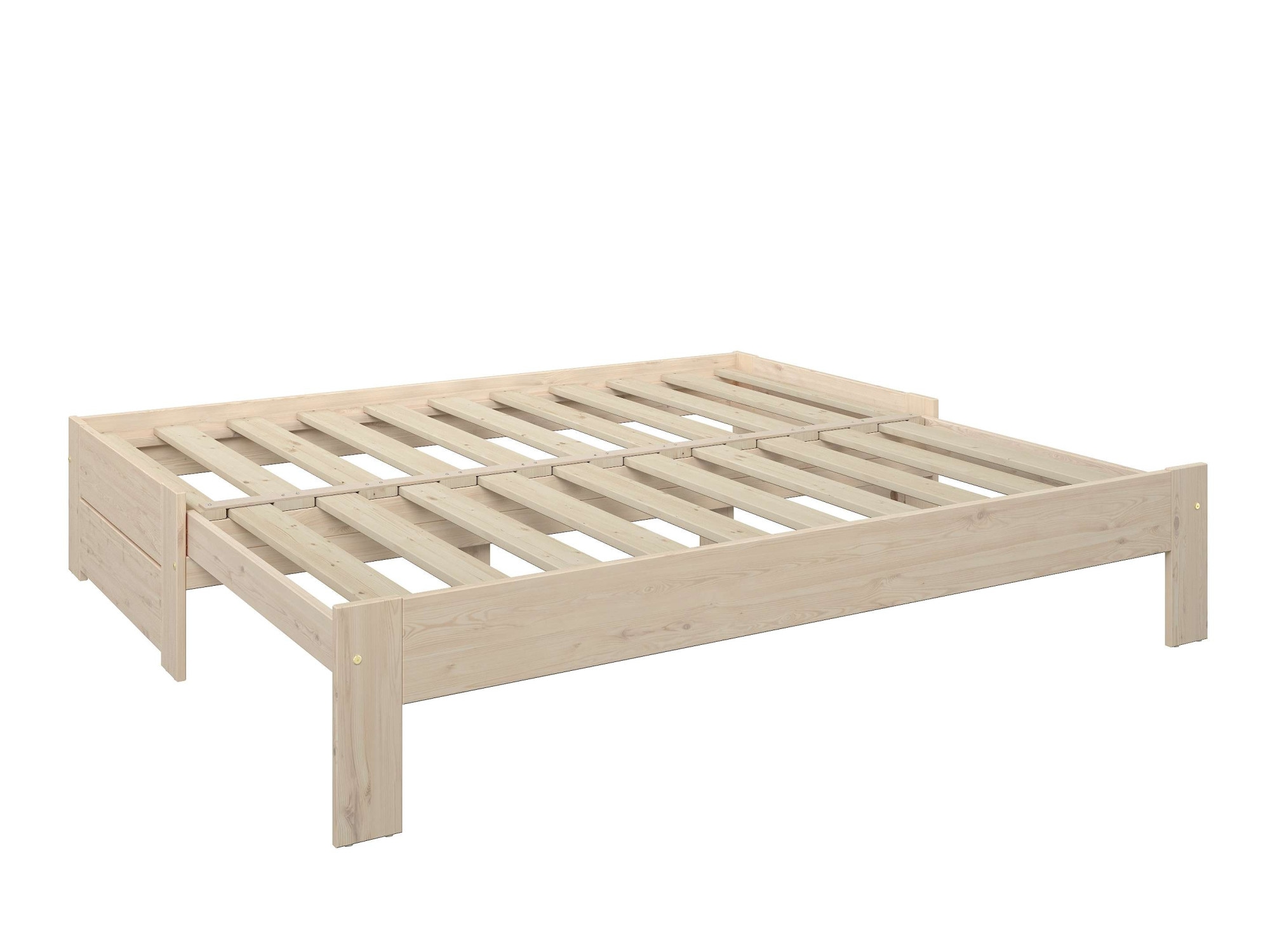 Home affaire Massivholzbett »Imme, ausziehbar 90cm-180cm, ideal für Schlafbesuch, mit Lattenrost« Liegefläche 2x 90x200cm,  Massive Kiefer, Schubkasten optional, Belastbarkeit 180 KG
