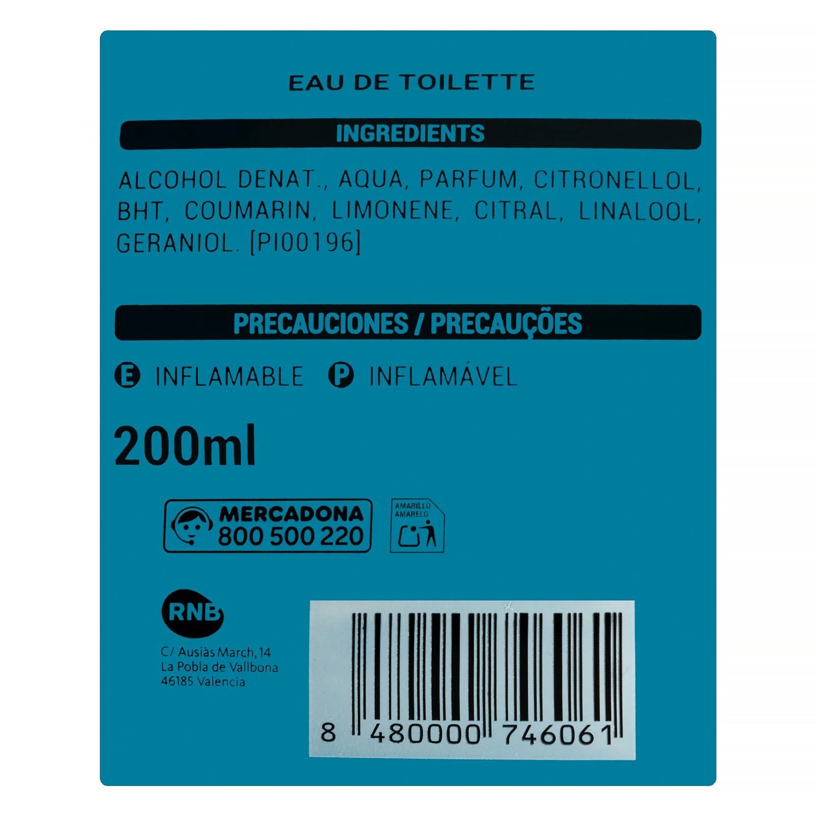 Eau de toilette pour homme 9.60 Action eau sport