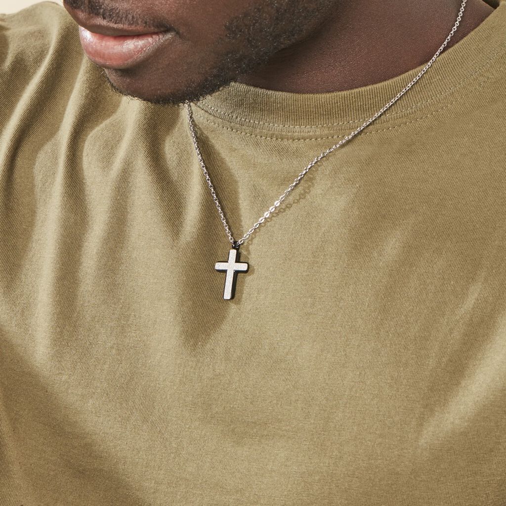 Collier Moletee Acier Blanc