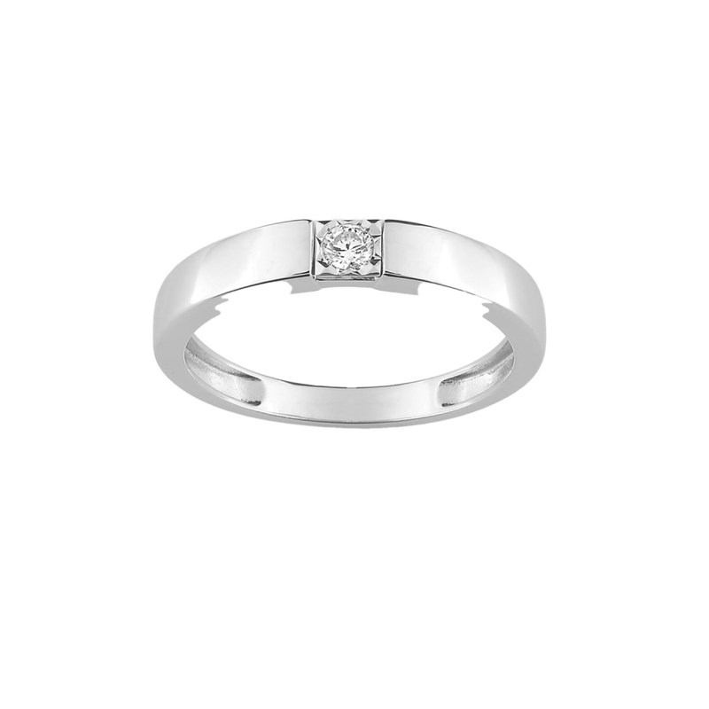 Bague Femme - Or 18 Carats - Diamant 0,06 Carats