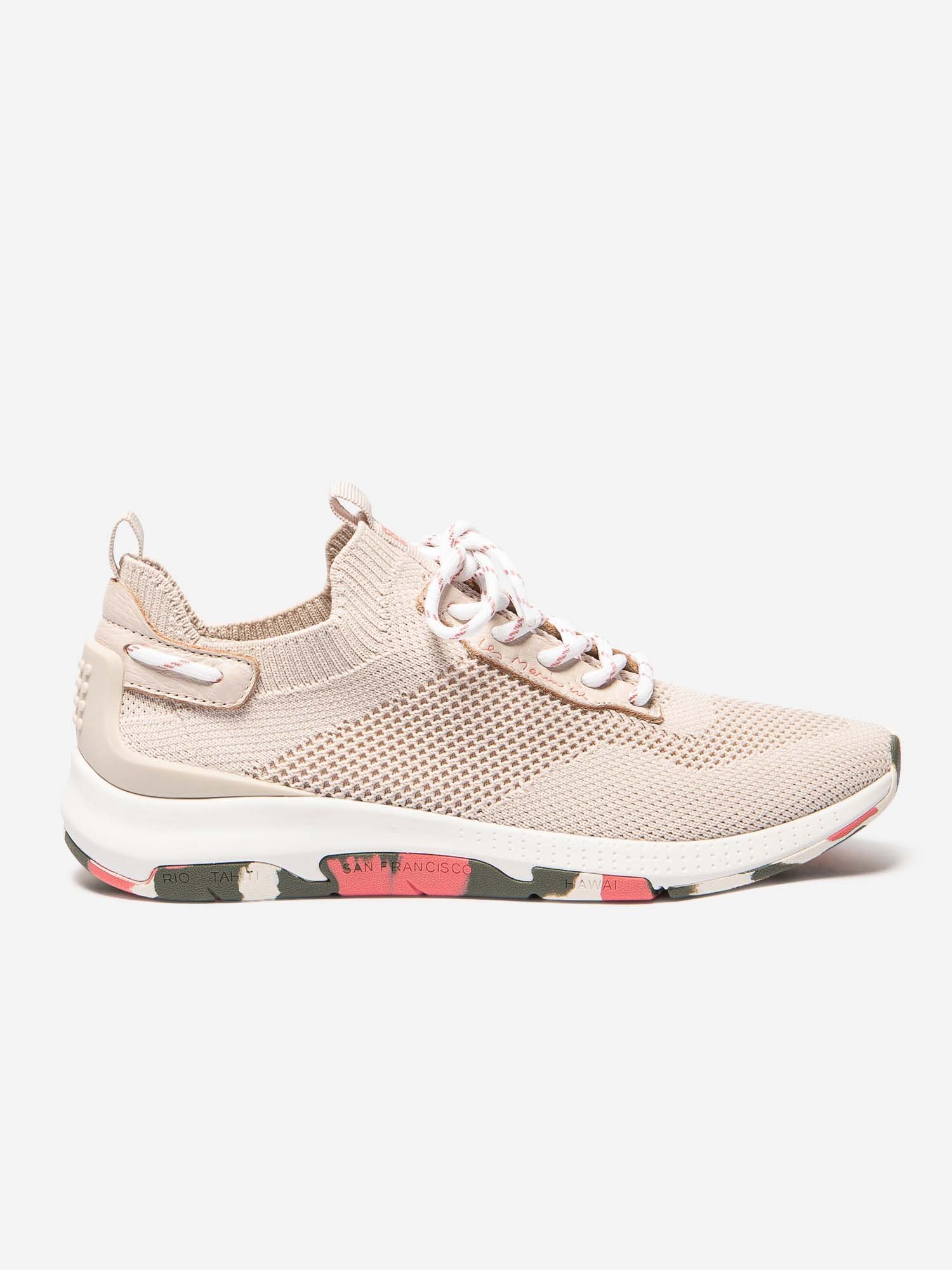 Baskets Femme Confort Textile Recyclé Rose