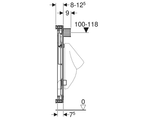 Geberit Kombifix Universeel Element voor urinoir 109 - 127 cm 457.611.00.1