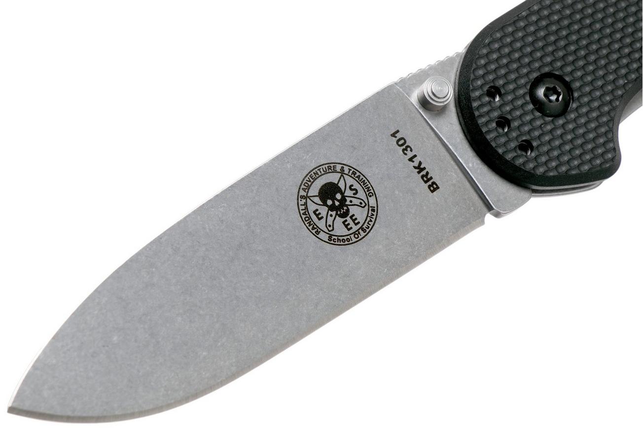 ESEE Avispa zakmes, stonewashed D2 blade, Black handle BRK1302