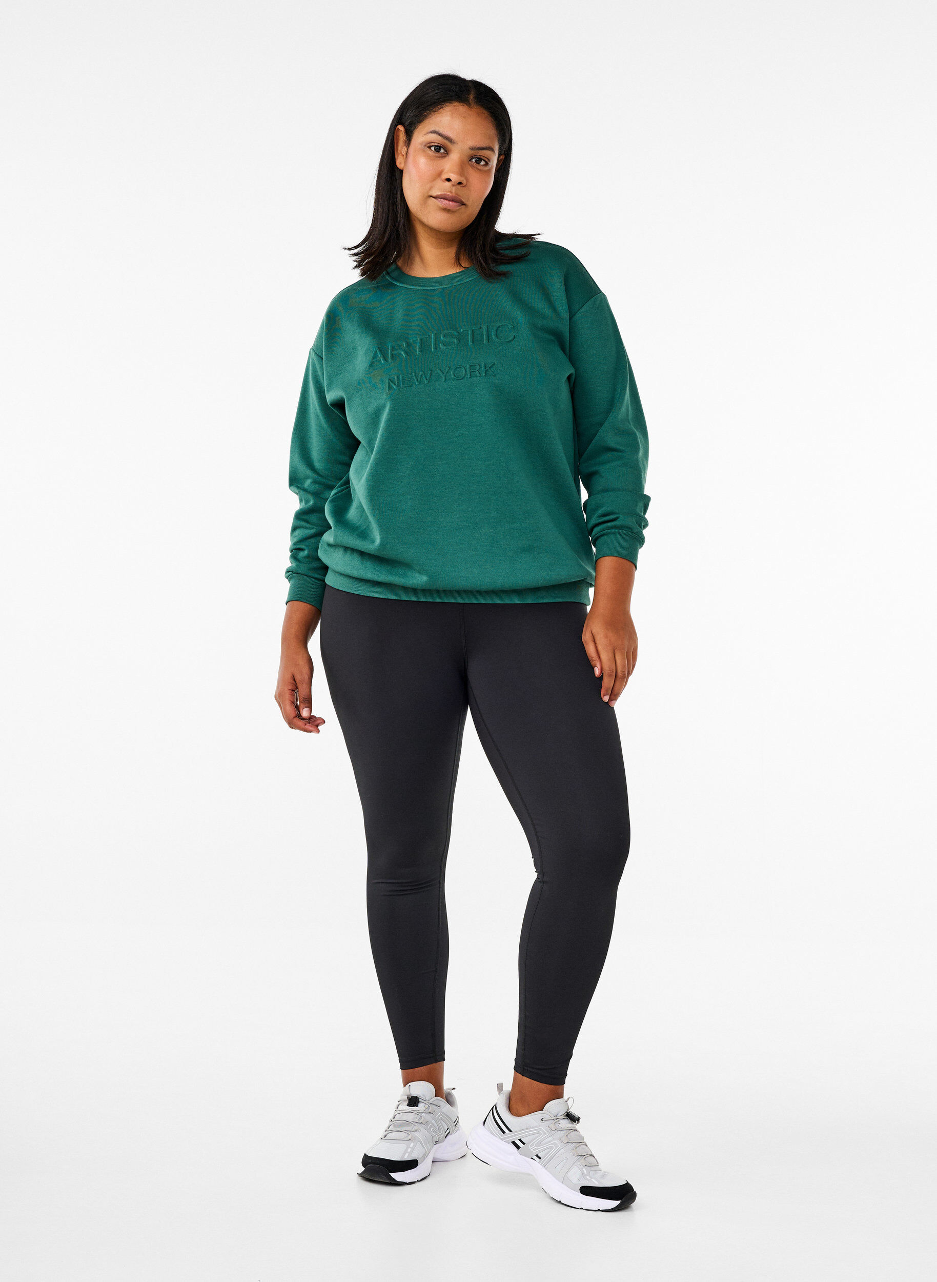 Sweatshirt med tekst i frotté