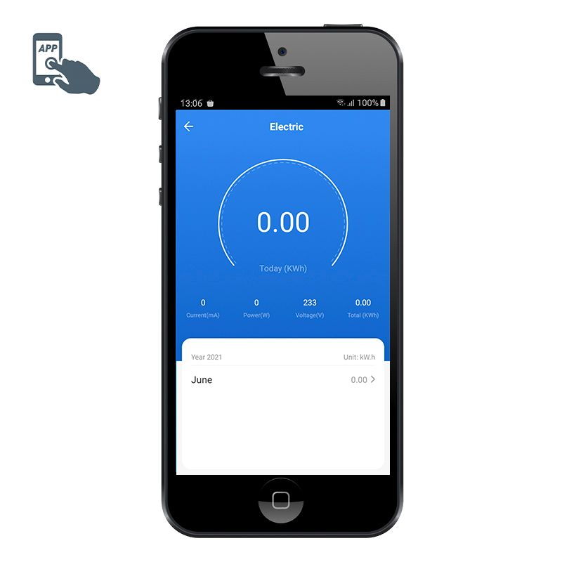 Smart EU stekker met energiemeter en timer