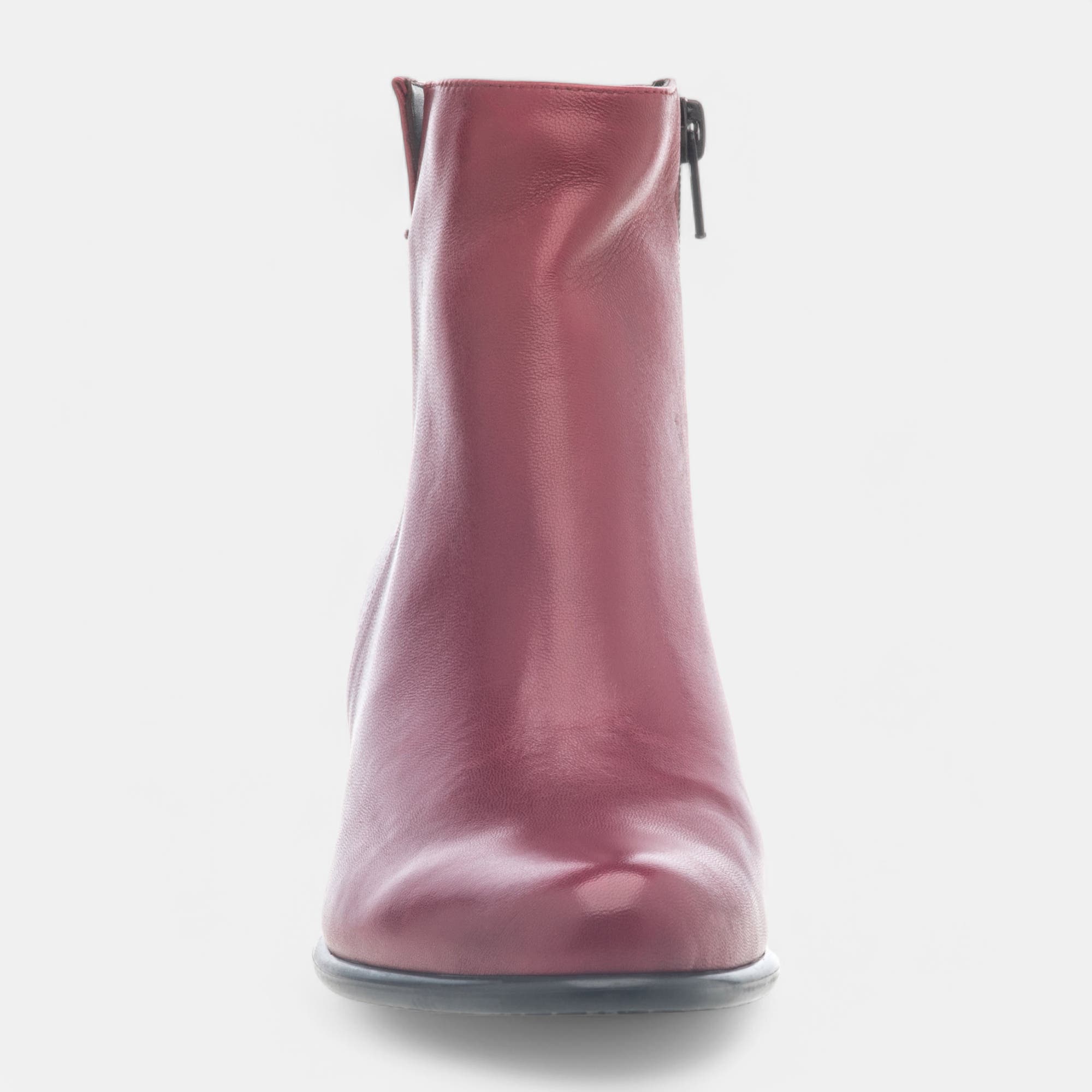 Bottines Femme en cuir rouge