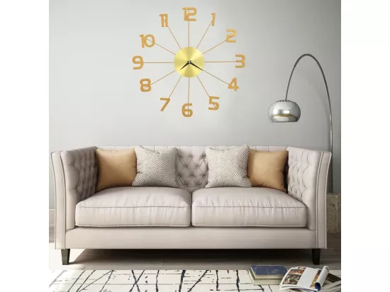 Horloge murale Métal 50 cm Doré