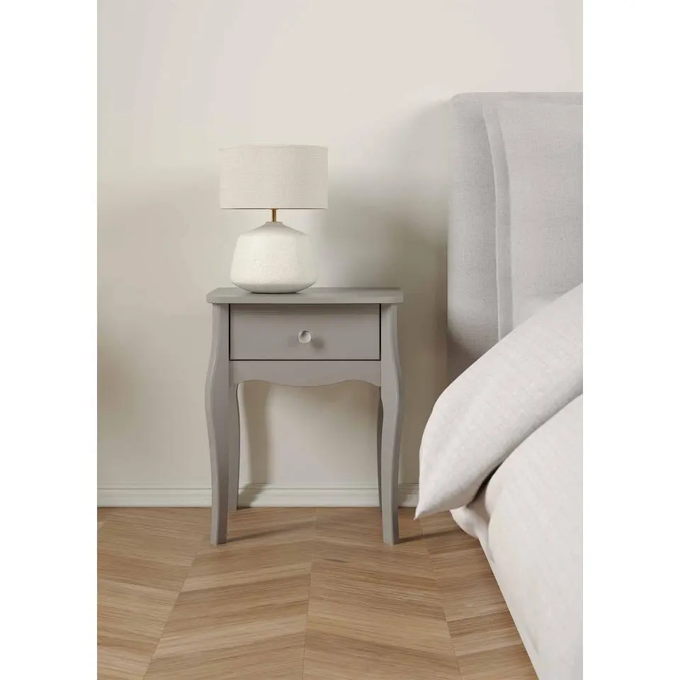 Hioshop Baroque nachtkastje 1 lade grijs