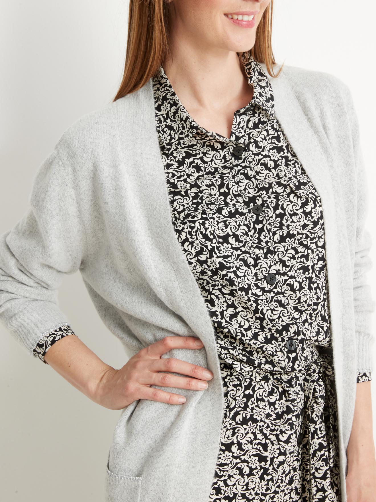 Gilet-manteau bord à bord