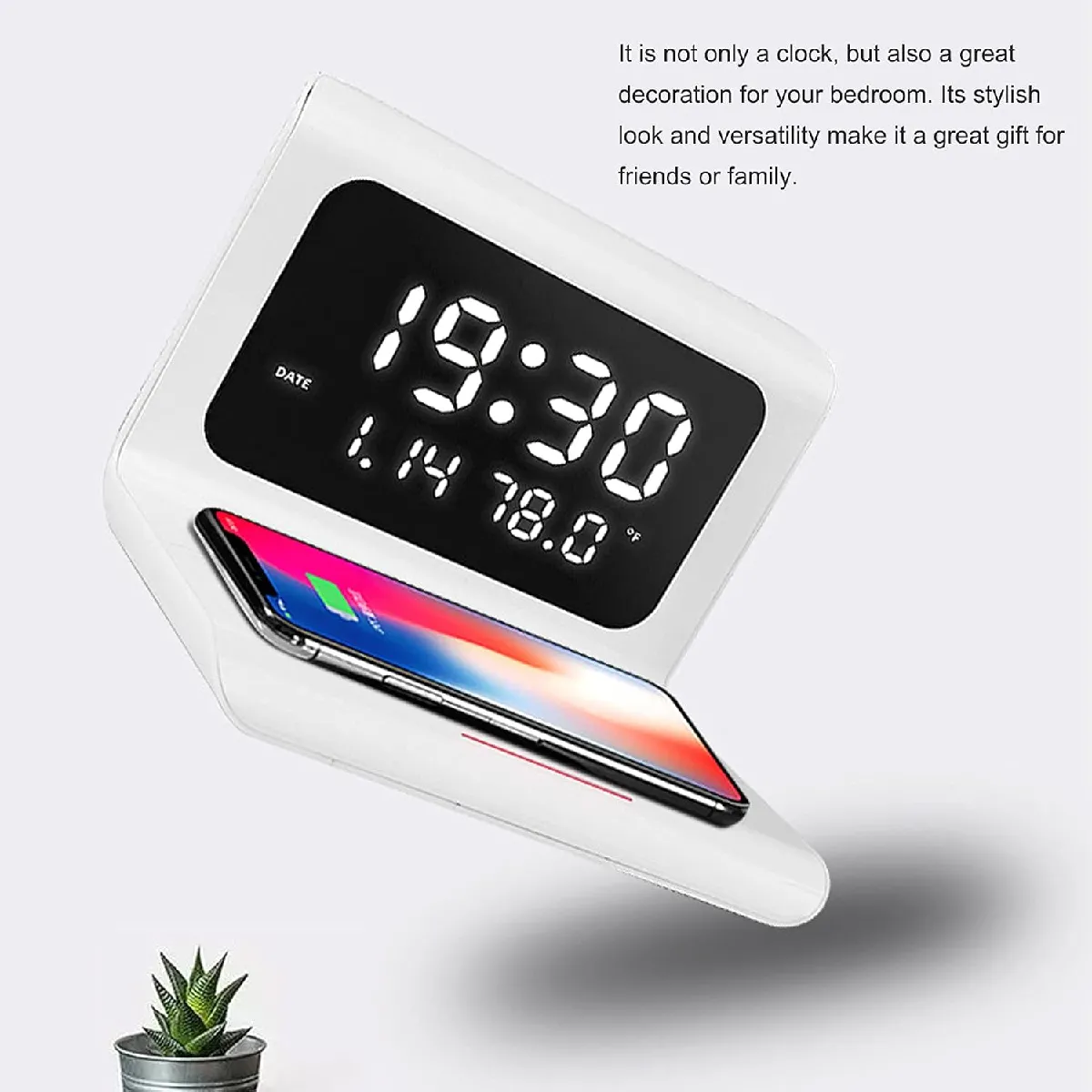 Sanag Horloge avec Chargeur Sans Fil