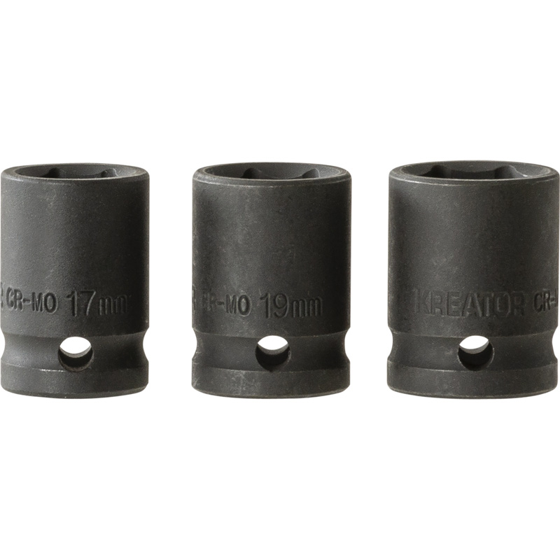 Slagdoppenset 1/2" 3-delig 38mm
