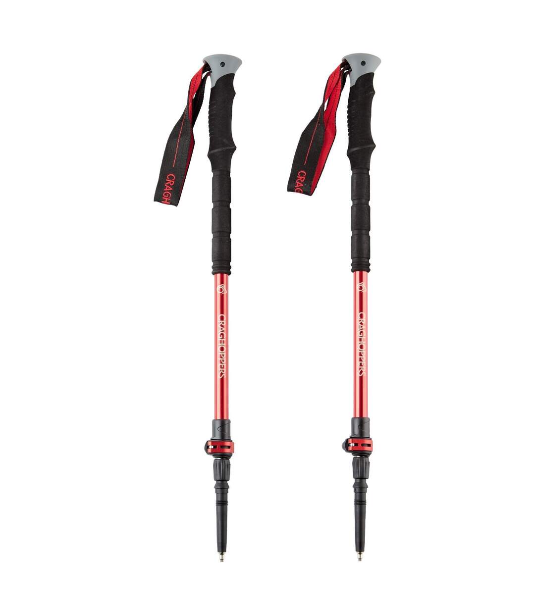 Craghoppers - Bâtons de randonnée VENTURE (Rouge / Noir / Gris) (62-135 cm) - UTCG1648