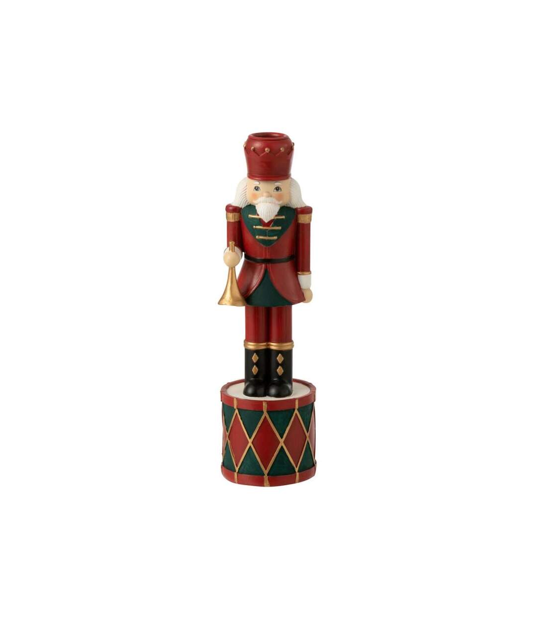 Paris Prix - Bougeoir De Noël casse-noisette 25cm Rouge