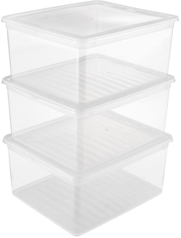 keeeper Aufbewahrungsbox »bea, clearbox mit Air Control-System« 3 x 18 l, stapelbar, 39 x 33,5 x 18 cm