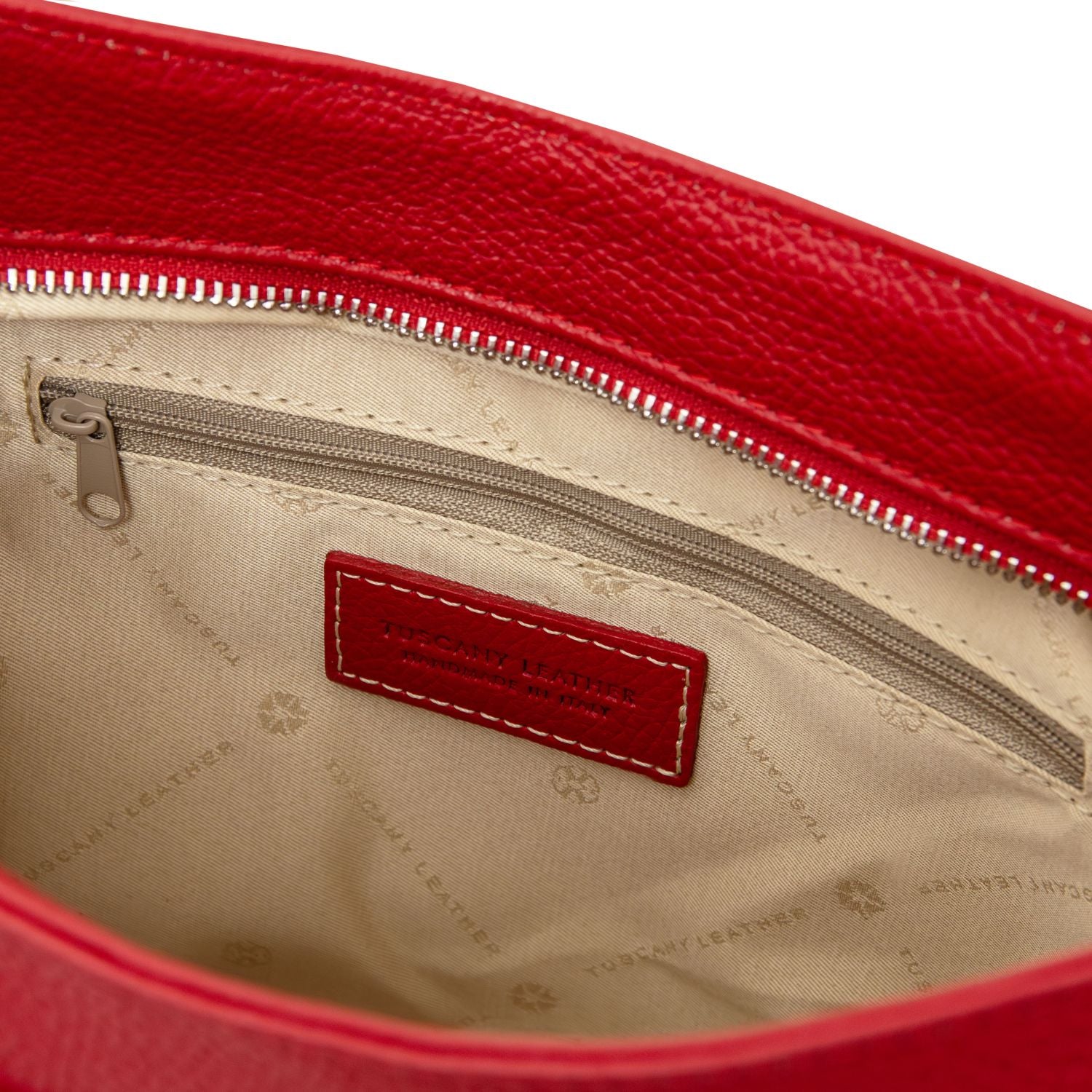 Tuscany Leather – Brenda - Soft leather shoulder bag – Lipstick Red (TL142450)