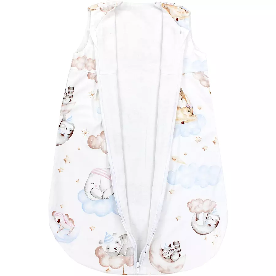 TupTam Baby Sommer Schlafsack Ärmellos Unwattiert weißbeige