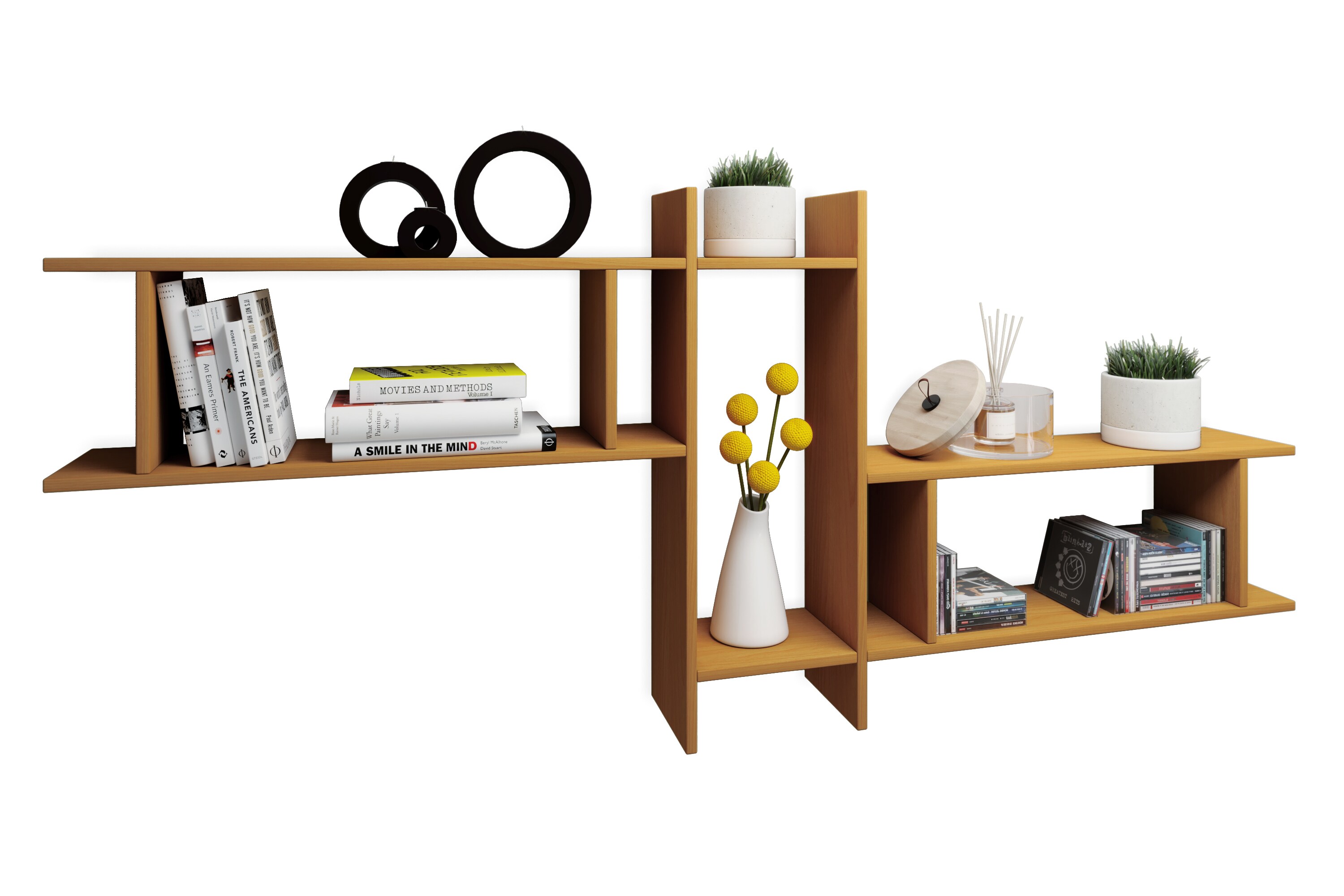 VCM Holz Wandregal Hängeregal Regal Bücherregal Wandboard Deko Board Sirola Maxi