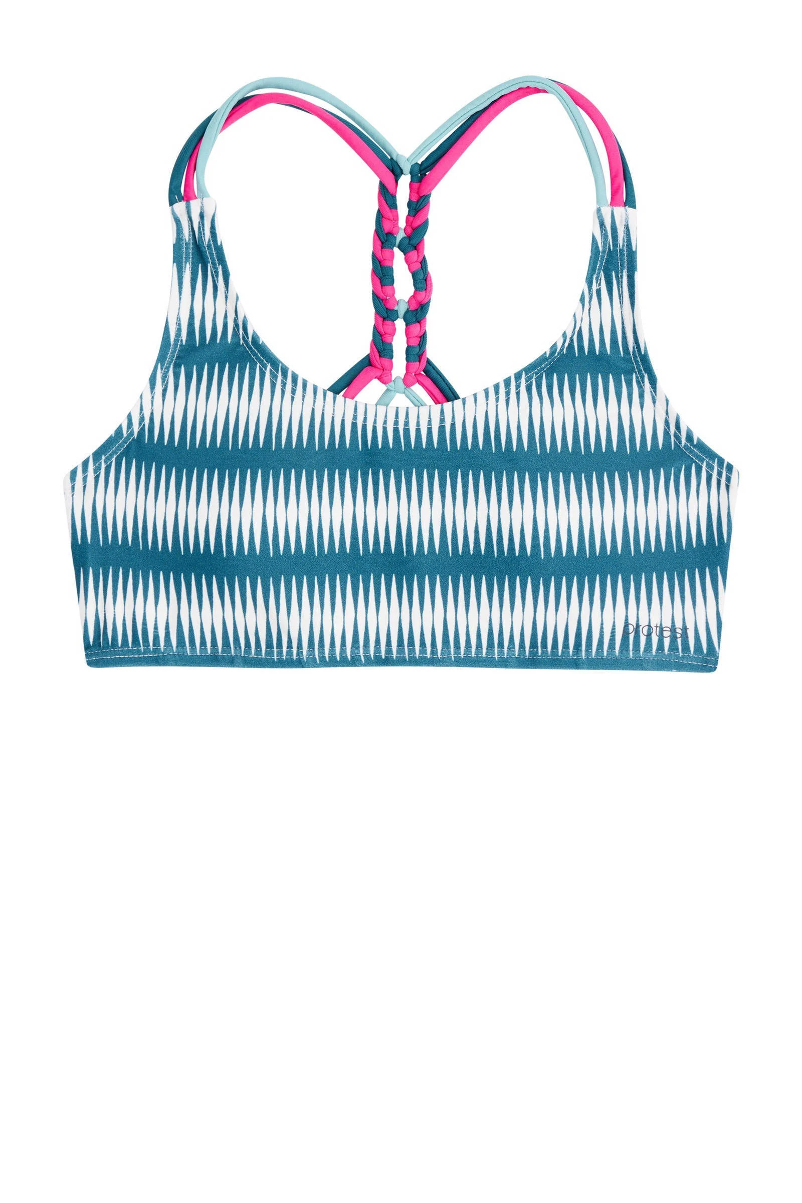 Protest crop bikini PRTZUKA JR blauw/wit/roze