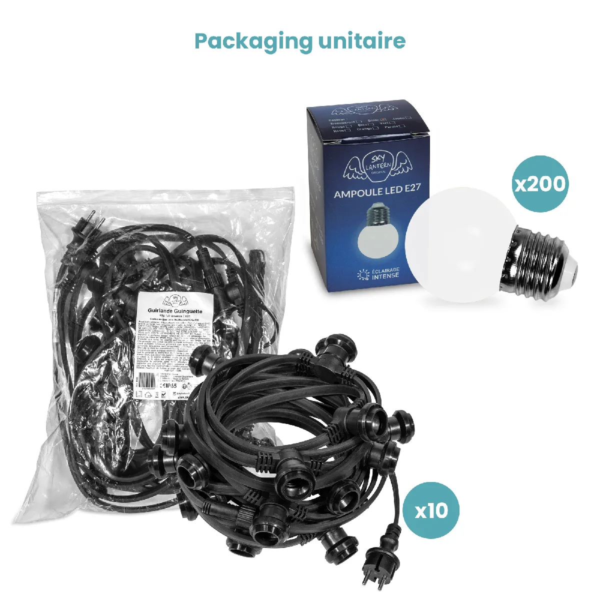 SkyLantern Skylanter Kit Guirlande Guinguette 100m