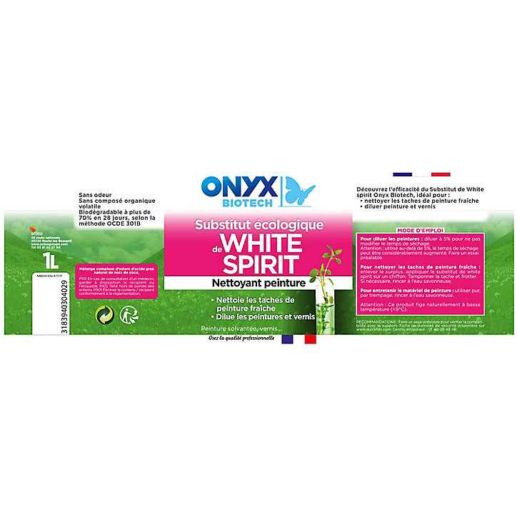 Substitut écologique de White Spirit 1L Onyx