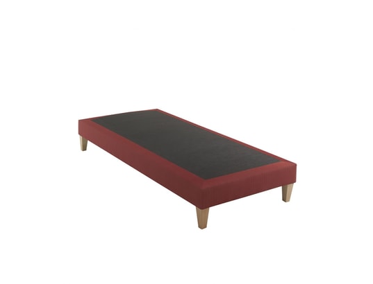 SOMEO - Sommier 120 x 190 Sommier déco tapissier crépuscule rouge 120 x 190