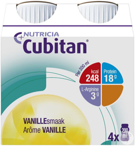 Nutricia Cubitan Goût Vanille Bouteilles 4x200ml