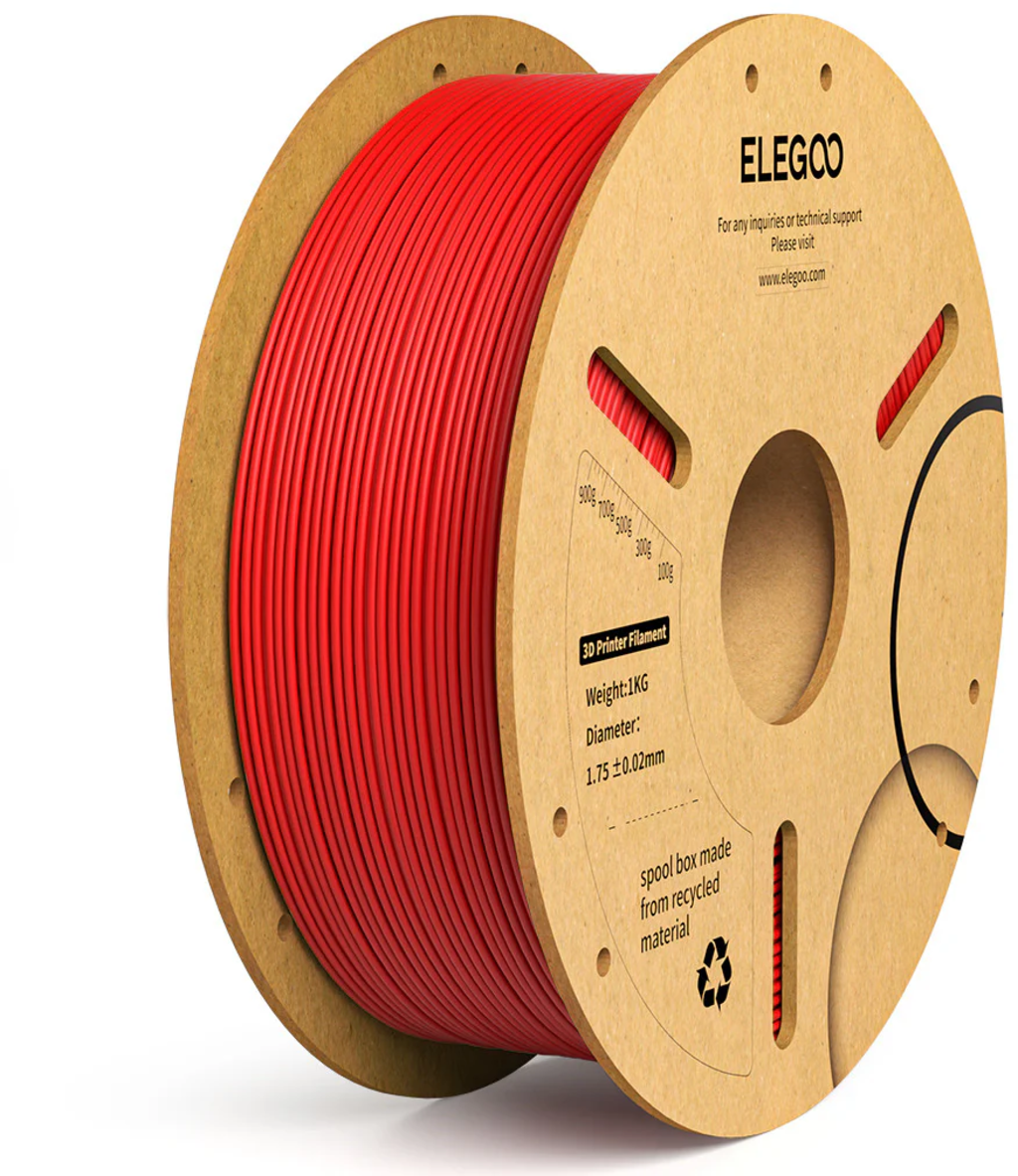 Elegoo  PLA+ Red, 1,75 mm / 1000 g    Modifiziertes PLA mit hoher Festigkeit in Rot
