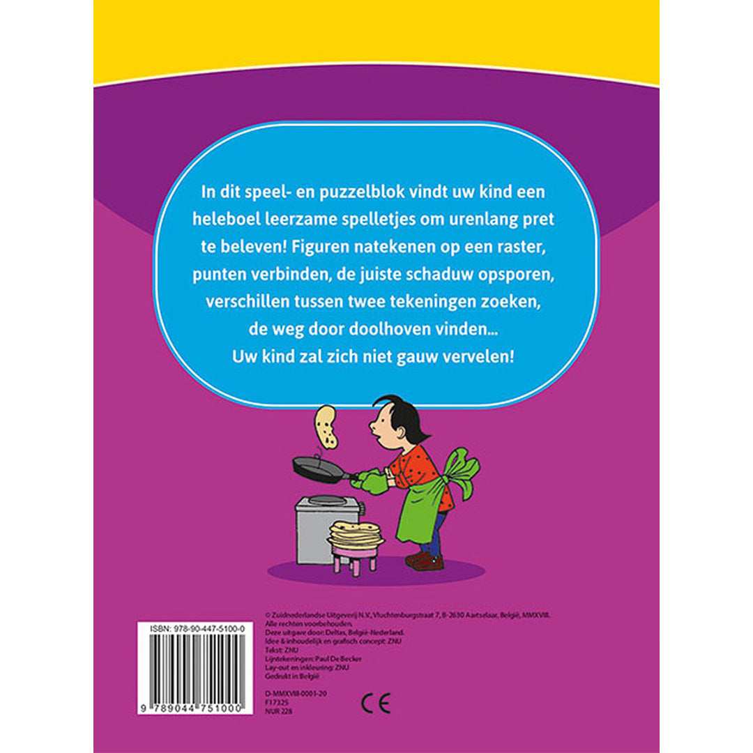 Uitgeverij deltas leerrijk spelletjesblok - 6-8 jaar