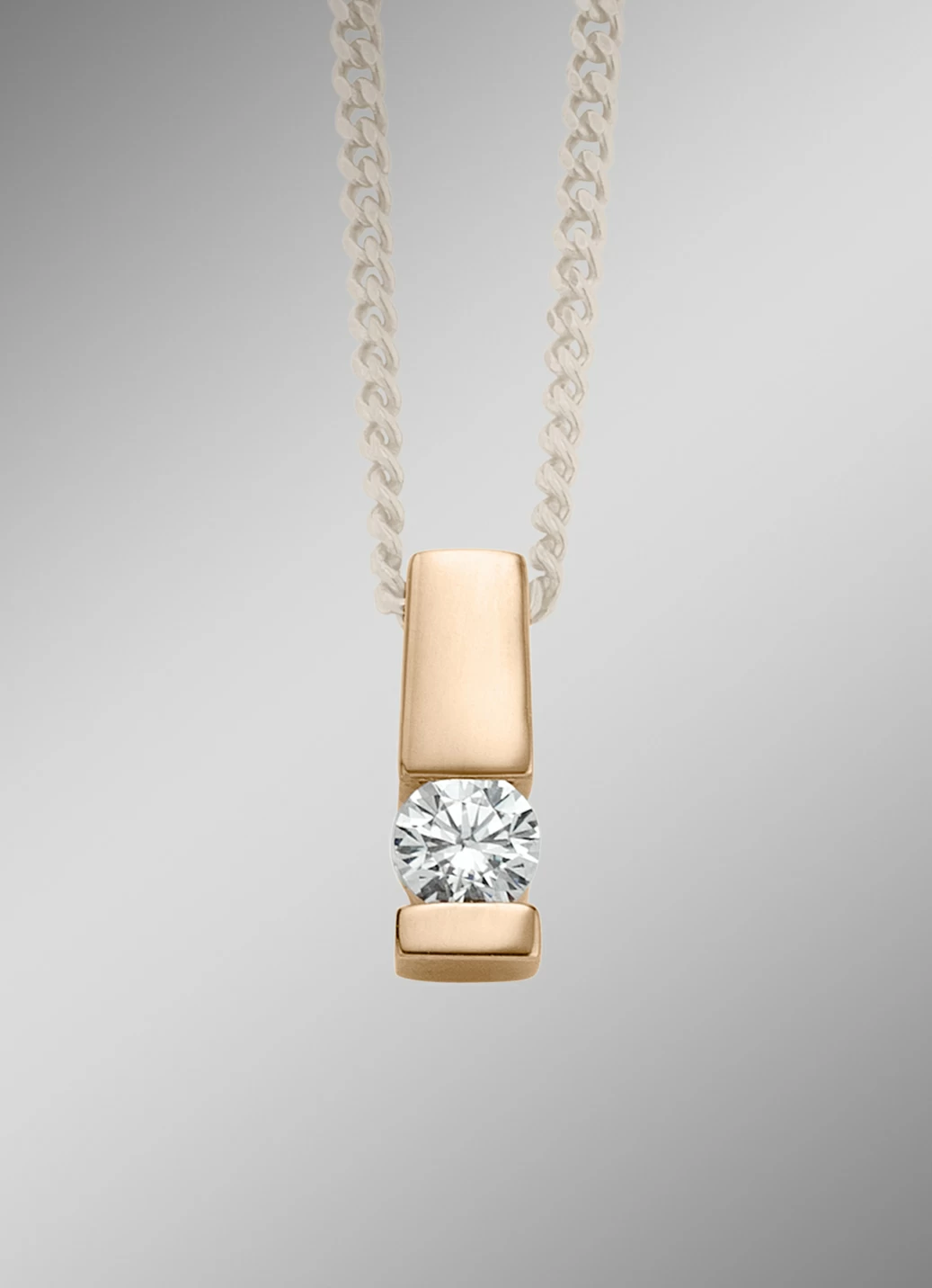 Anhänger in Roségold mit Brillant