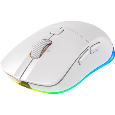 Souris Cherry XTRFY M50 Wireless gaming sans fil RGB - Connectivite filaire, Bluetooth et 2,4 GHz - Blanc