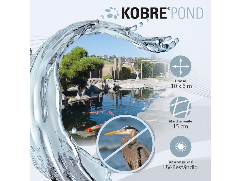Kobre®Pond Reiherschreck Schutznetz 10 x 6 m Reiherschutznetz
