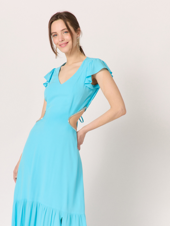 Robe longue à découpes