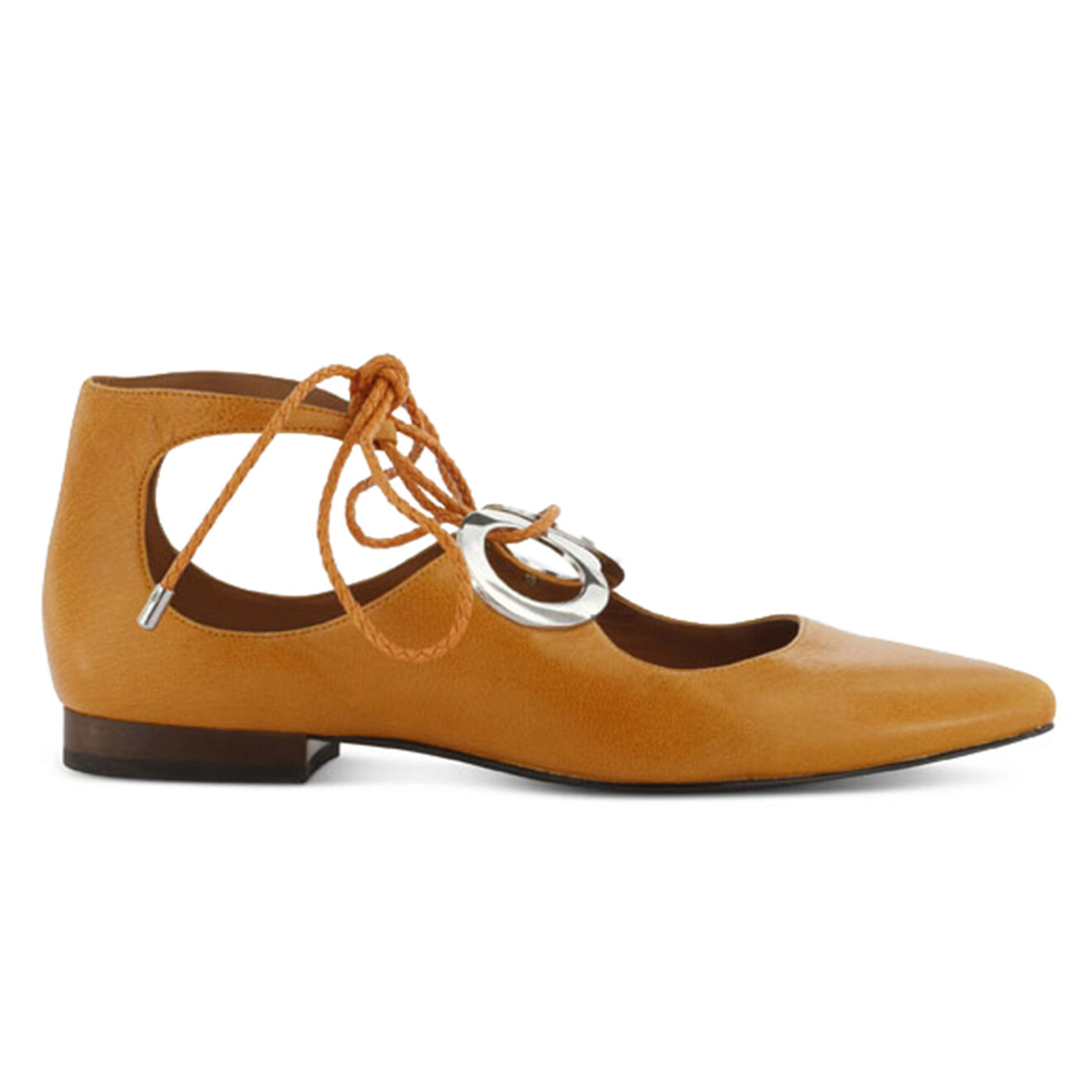 What For Ballerines en Cuir Liam camel