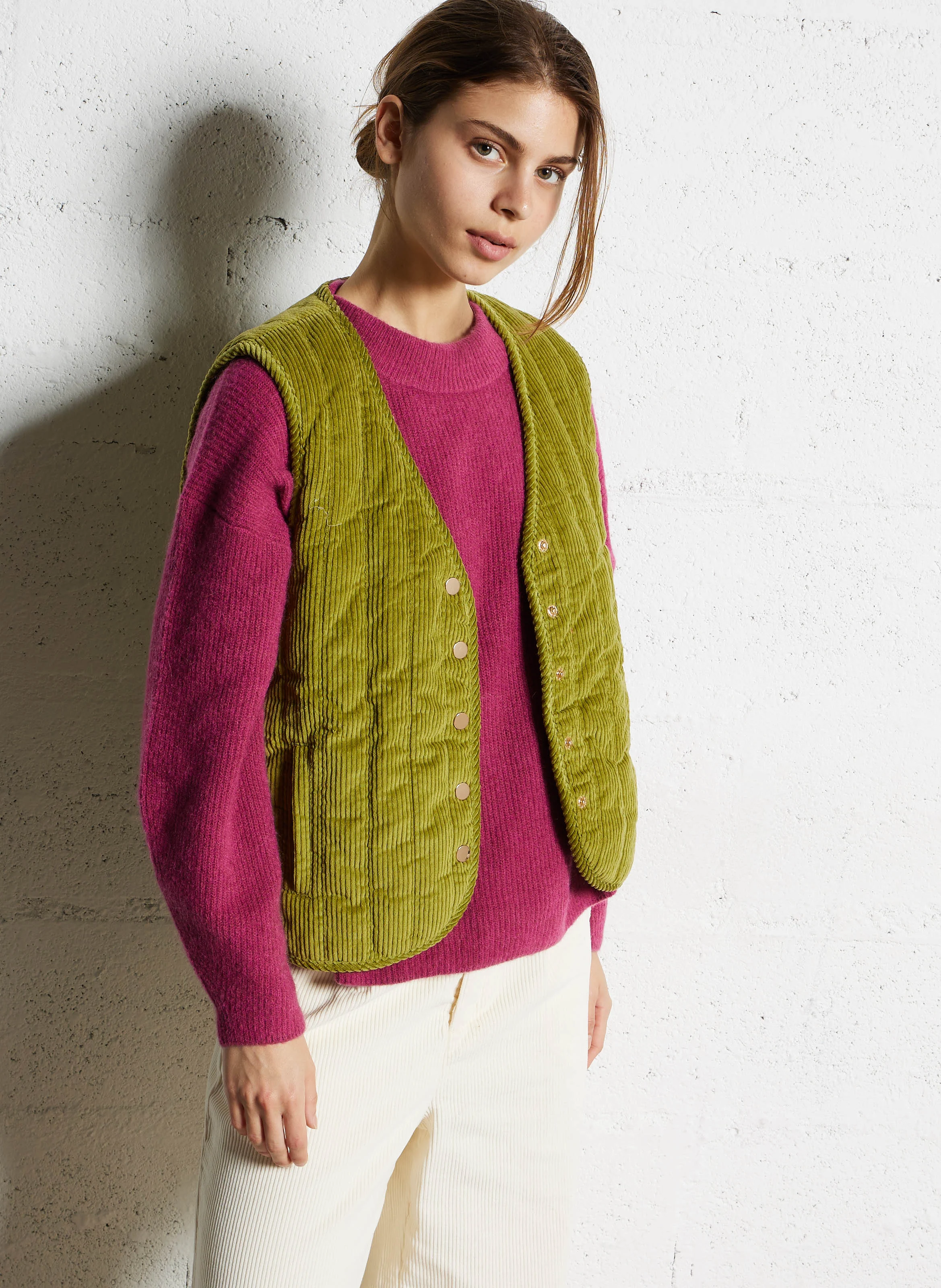 DONIA - Gilet en coton bio | Vert