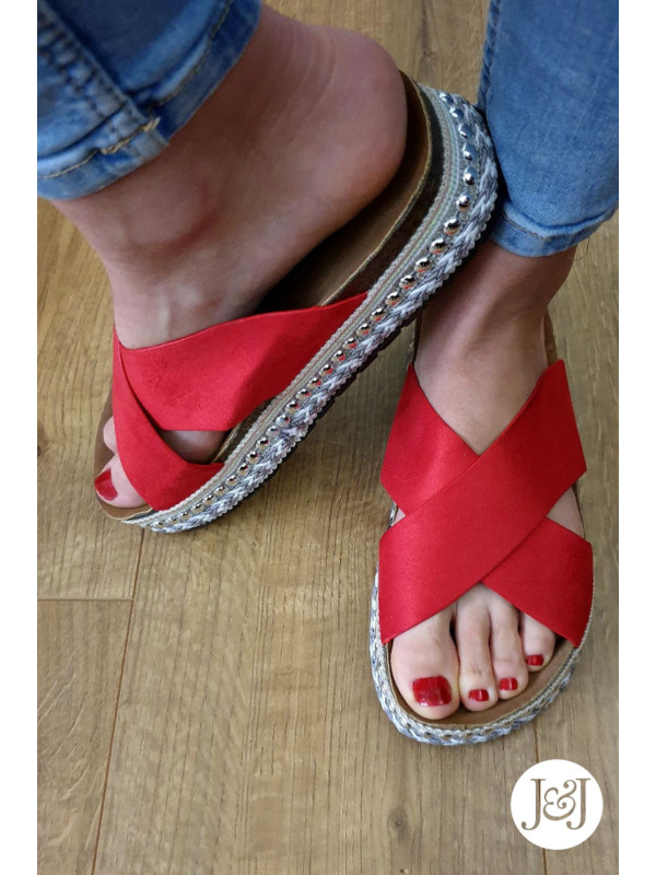 Nu-Pieds rouges 'Joyce'