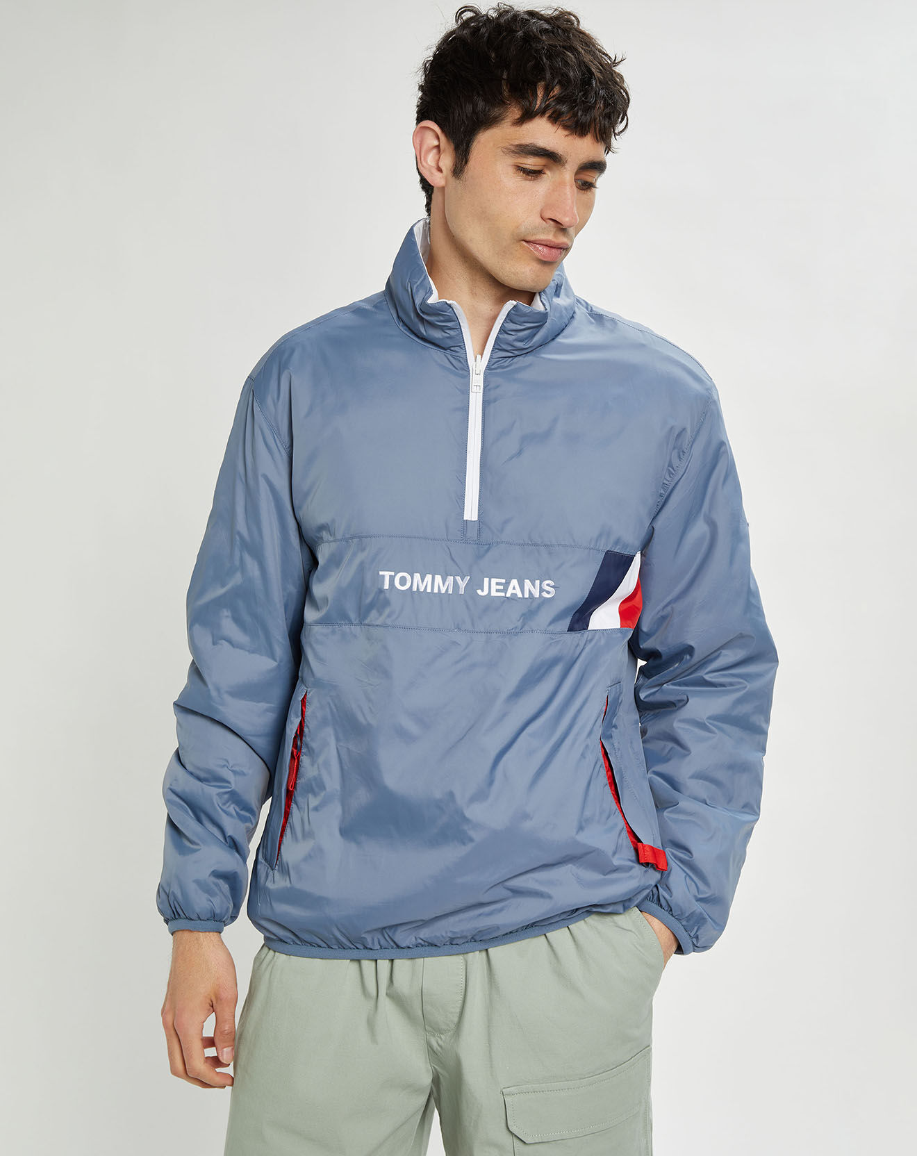 Tommy Jeans Blouson réversible enfilable bleu/blanc