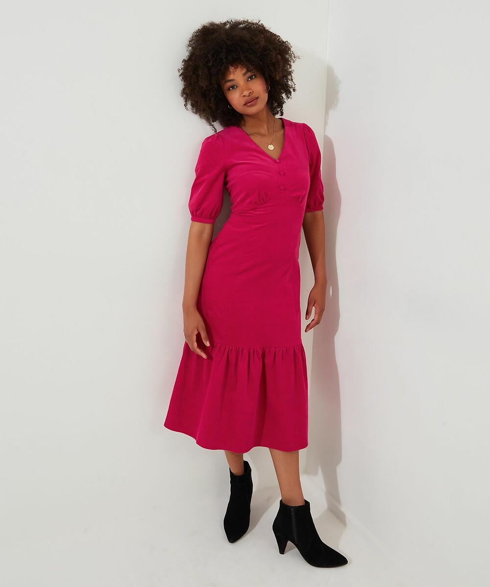 JOE BROWNS<br>Vestido com mangas bufantes em veludo canelado