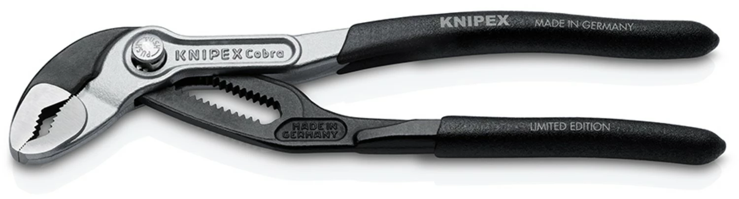 Knipex 87 99 180 S02 Black Bi-Color Limited Edition Cobra HiTech waterpomp - 180mm