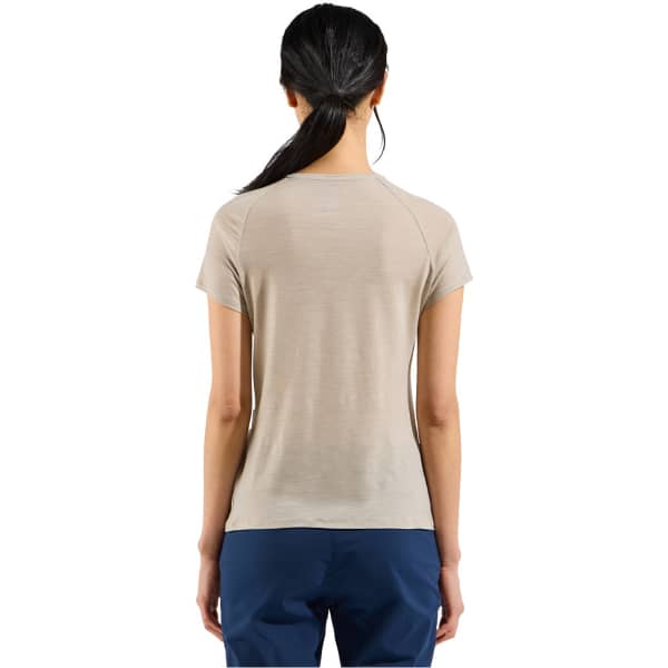 T-shirt randonnée ODLO W ASCENT PW 130 SUNSET CREW NECK S/S SILVER CLOUD MELANGE