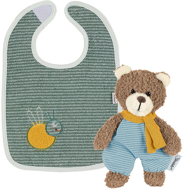 Geschenk-Set BÄR BEN 2-teilig in grün/gelb