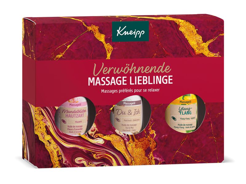 Kneipp Geschenkset Verwöhnende Massage Lieblinge Geschenkbox mit hochwertigen Pflegeprodukten