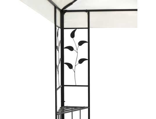 VIDAXL - Pergola Belvédère à double toit blanc 6x3 m acier